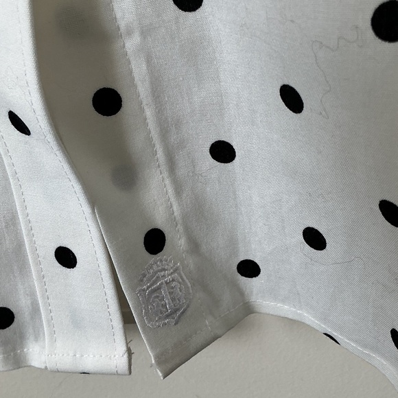 White Polka Dot Button-Up Shirt from TALBOTS - Picture 2 of 7